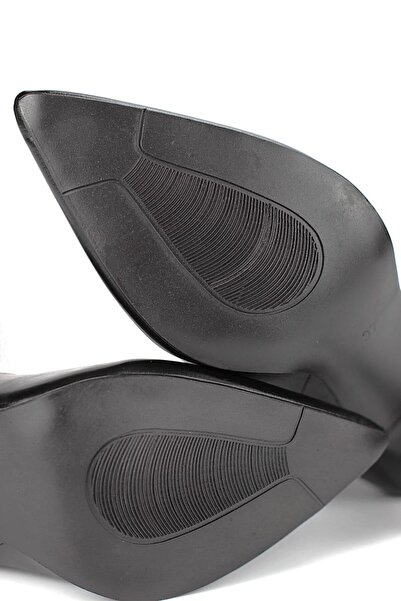 Gökhan Talay Ravyn Siyah Süet Yüksek Topuklu (10 cm) Klasik Topuklu Ayakkabı