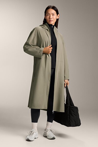 Oysho 10k su geçirmez, ekstra hafif uzun ceket