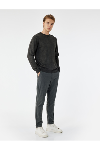 Koton Базовий светр з довгими рукавами та горловиною з капюшоном