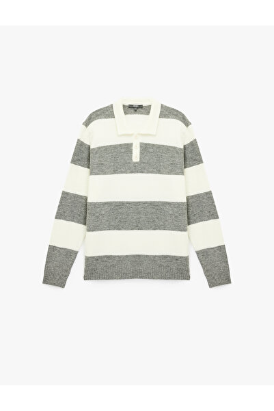 Koton Πουλόβερ με μακρυμάνικο γιακά πόλο με κανονική εφαρμογή