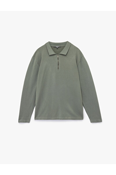 Koton Довгорукава базова віскозна кофта з напівзастібкою