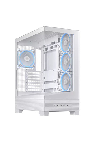 ASUS A31 PLUS Tamperli Cam ARGB Beyaz USB 3.2 ATX Mid-Tower Gaming (Oyuncu) Kasası