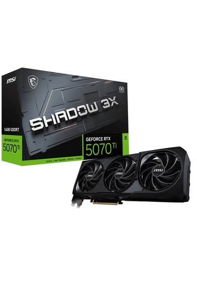 MSI GeForce RTX 5070 TI 16G SHADOW 3X OC GDRR7 256Bit DX12 Gaming (Oyuncu) Ekran Kartı