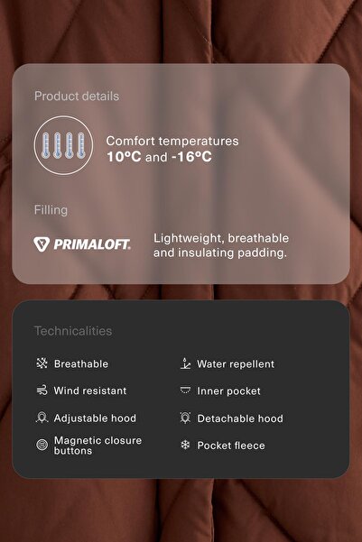 Oysho Su itici Primaloft® dolgulu ceket