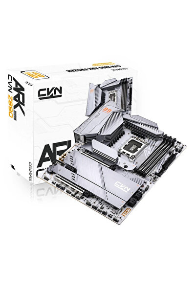 Colorful CVN Z890 ARK FROZEN V20 DDR5 8400Mhz ATX LGA1851 Gaming (Oyuncu) Ana...