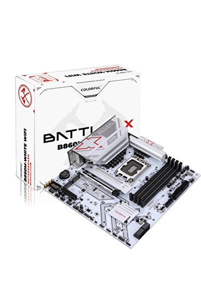 Colorful BATTLE-AX B860M-WHITE WIFI V20 DDR5 7600Mhz mATX Gaming (Oyuncu) Ana...