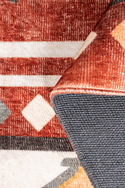 ARTLOOP Fuga Yumuşak Dokulu Kahverengi Etnik Desenli Halı KA 15