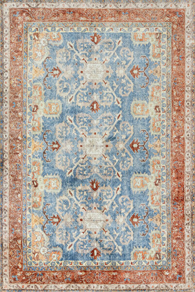 ARTLOOP Fuga Yumuşak Dokulu Çok Renkli Vintage Desenli Halı KA 02