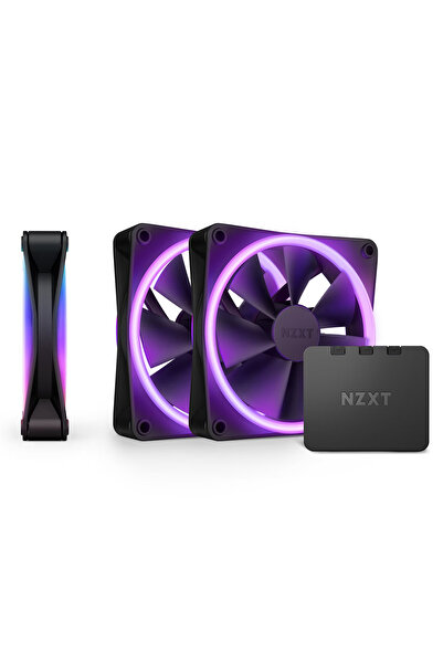 Nzxt F120RGB Duo RF-D12TF-B1 120mm Üçlü Siyah Kasa Fanı