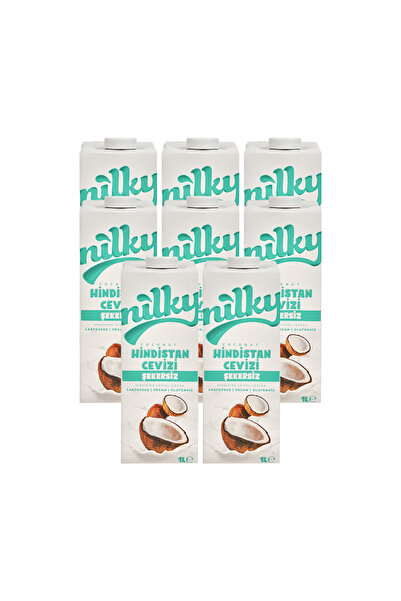 NİLKY Nilky Şekersiz Hindistan Cevizi Sütü Glütensiz Bitkisel Bazlı Laktosuz Vegan8x1 lt