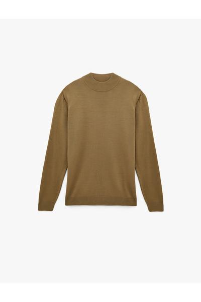 Koton Long Sleeve Regular Fit Stand Collar Basic Knitwear Sweater