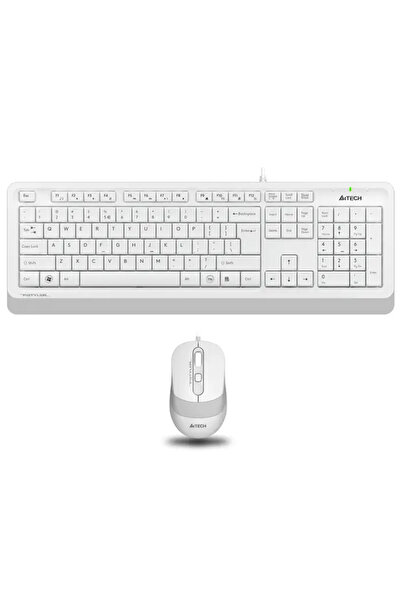 A4 Tech F1010 Beyaz USB Klavye Mouse Set