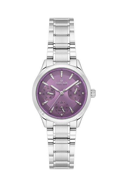 Nacar SAFİR CAM SPOR GÜMÜŞ KADIN KOL SAATİ NC33-398316-APM