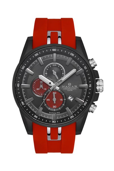 Nacar Sapphire Glass Sport Red Men's Wristwatch Nc38- 296338 -Bbbs4