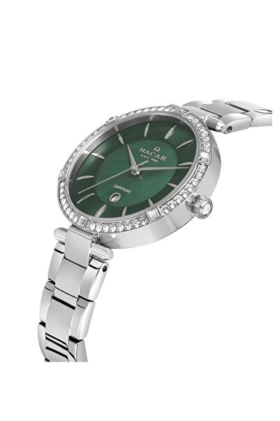 Nacar Sapphire Glass Silver Women's Wristwatch Nc34-39B662-Anms