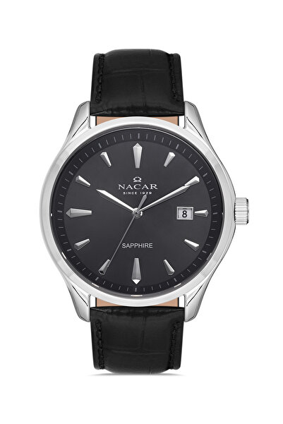 Nacar SAFİR CAM KLASİK SİYAH ERKEK KOL SAATİ NC31-291761-ABL1