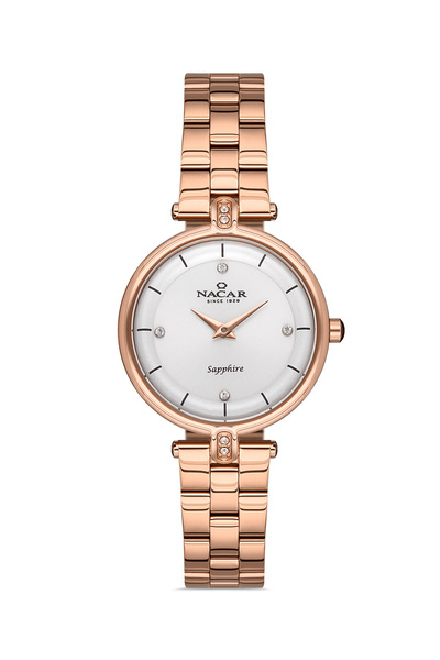 Nacar SAFİR CAM ROSE GOLD KADIN KOL SAATİ NC34-39C714-RSMS