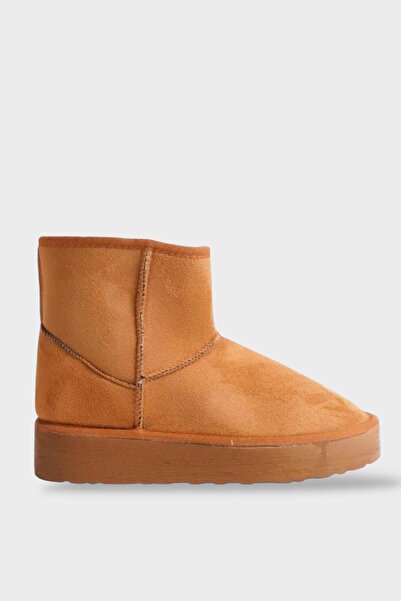 Liger Klasik Mini Boy Kalın Taban Kadın Bot TABA