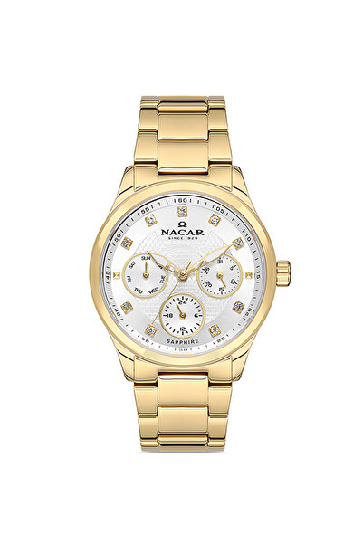 Nacar SAFİR CAM SPOR ALTIN KADIN KOL SAATİ NC38-396205-DWM