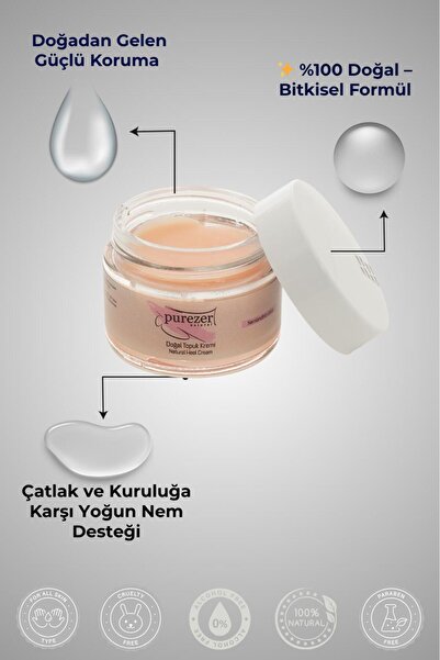 PUREZER NATURAL Doğal Ayak Ve Topuk Kremi 50 Ml-çatlak Kremi-bitkisel Içerikli-nemlendirici Bakım