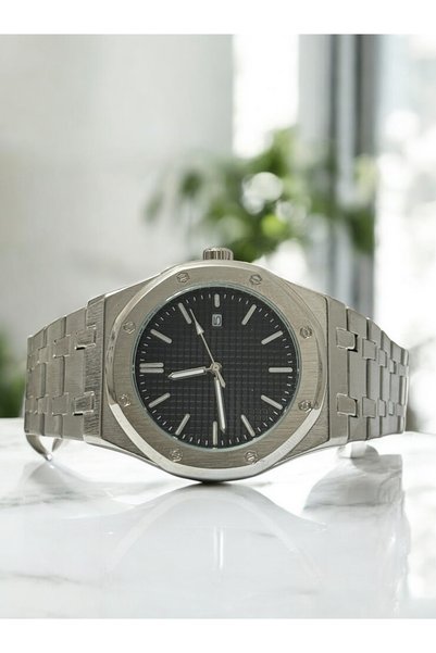 MAC CENTER Steel Men's Wristwatch-Gift Package Made-Steel Men's Wristwatch-Steel Cord-Patek Model