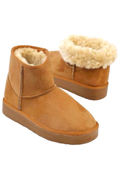 Liger Klasik Mini Boy Kalın Taban Kadın Bot TABA