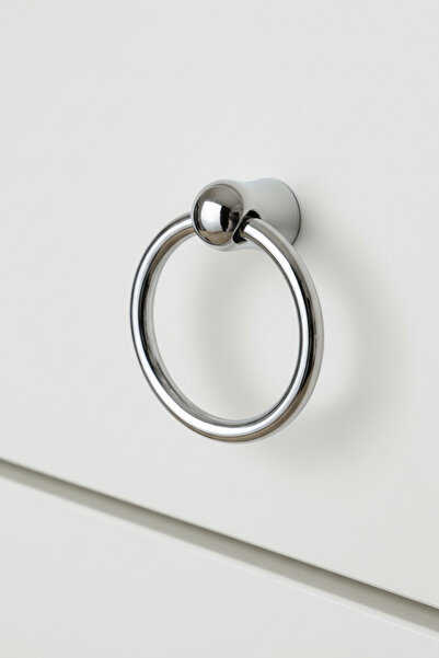 MegaVitrin Ring Pendulum Furniture Handle - Single Screw - 60 mm Chrome Cabinet and Drawer Handle