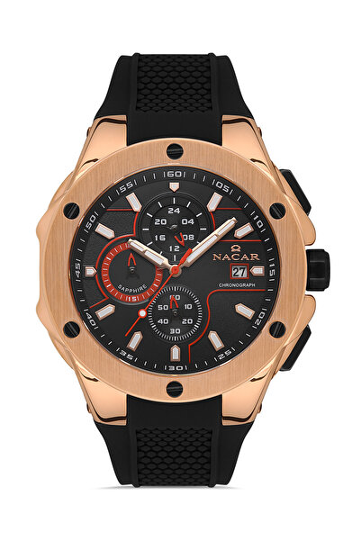Nacar Sapphire Glass Sports Black Men's Wristwatch Nc34-29B554-Rbs1