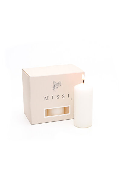 Missi 6lı Ekru Bar Mum Seti(3,5X8 CM)