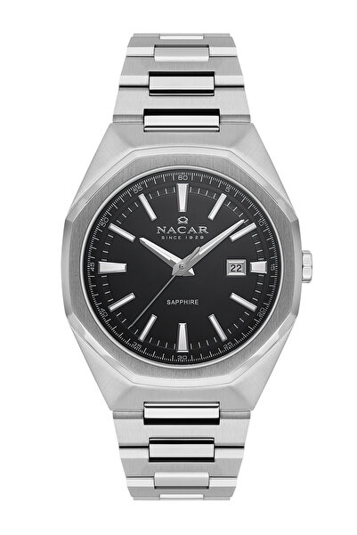 Nacar SAFİR CAM SPOR GÜMÜŞ ERKEK KOL SAATİ NC08-29430494-ABM