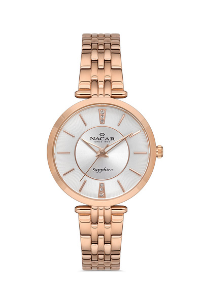 Nacar SAFİR CAM ROSE GOLD KADIN KOL SAATİ NC34-39B324-RSM