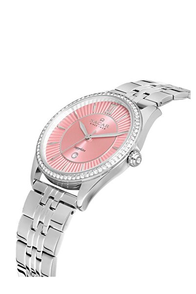 Nacar Sapphire Glass Silver Women's Wristwatch Nc34-39B677-Arms