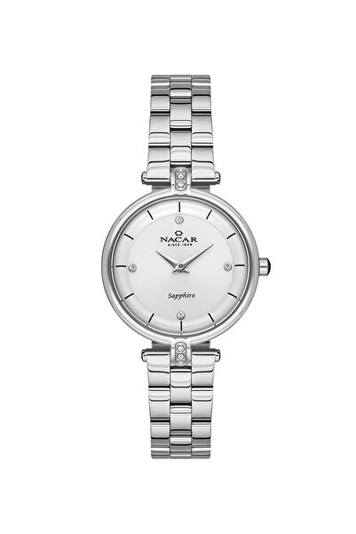 Nacar Sapphire Glass Silver Women Wrist Watch Nc34-39C714-Asms