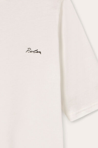 Pilea Broderie albă pentru femei, detaliată, pernițe pentru umeri piese tricou