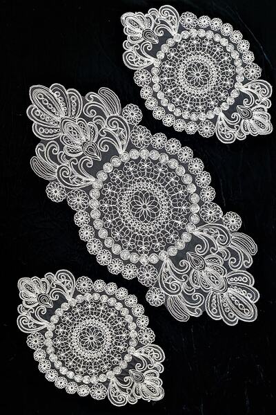 Çt Çeyizci Tekstil Σετ σαλονιού, Κάλυμμα τραπεζιού 3 τεμαχίων υπνοδωματίου, τ...