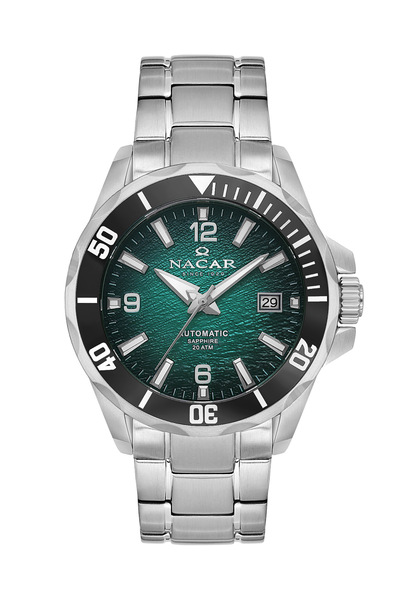 Nacar Sapphire Glass Sports Silver Men's Wristwatch Nc36- 291738 -Anm