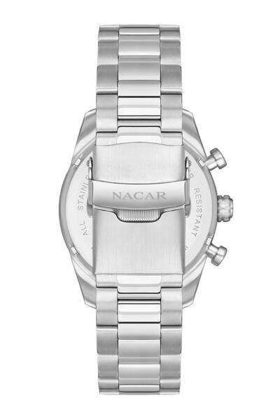 Nacar Safir Glass Sports Silver Men's Wristwatch Nc34- 290713 -Anm