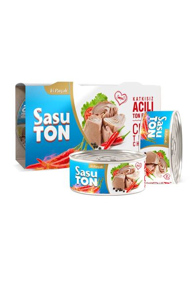SASU Blue Acılı Ton Balığı 12x160g Iri Parçalı