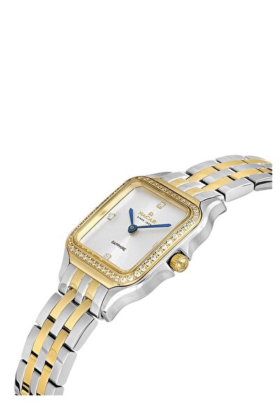 Nacar Sapphire Glass Silver - Gold Women's Wristwatch Nc33- 398508 -Cwms