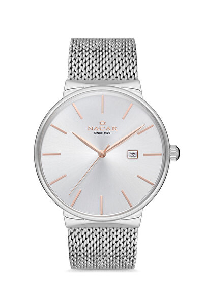 Nacar Silver Men's Wrist Watch Nc34- 290431 -Asrm
