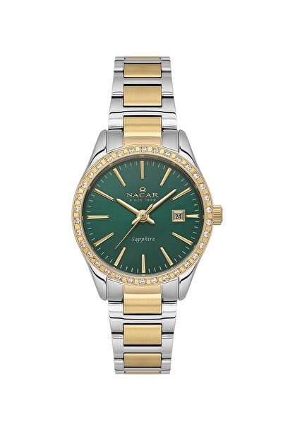 Nacar Sapphire Glass Silver - Gold Women's Wristwatch Nc33- 398305 -Cnms