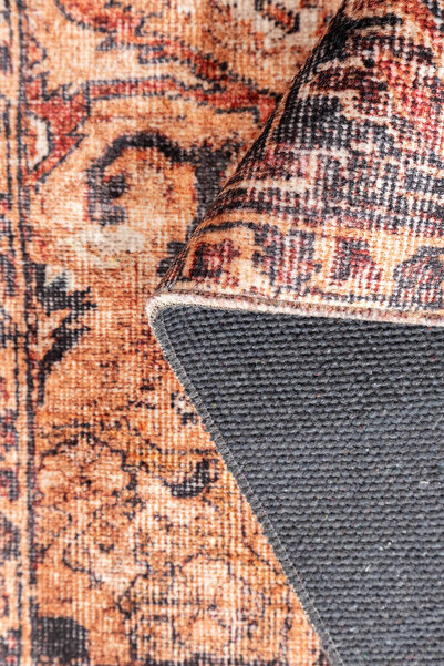 ARTLOOP Fuga Yumuşak Dokulu Kahverengi Vintage Desenli Halı KA 11