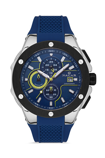 Nacar SAFİR CAM SPOR MAVİ ERKEK KOL SAATİ NC34-29B554-ALS3