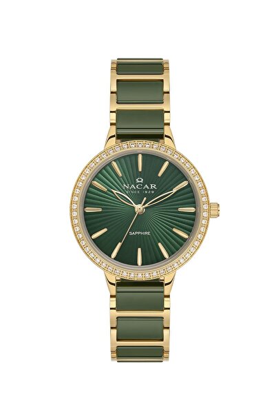 Nacar Sapphire Glass Green Women's Wristwatch Nc33- 398208 -Dnms