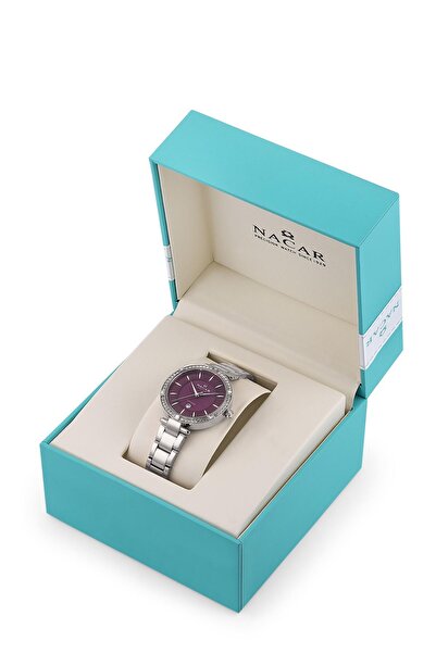 Nacar SAFİR CAM GÜMÜŞ KADIN KOL SAATİ NC34-39B662-APMS