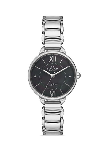 Nacar SAFİR CAM GÜMÜŞ KADIN KOL SAATİ NC36-391034-ABM