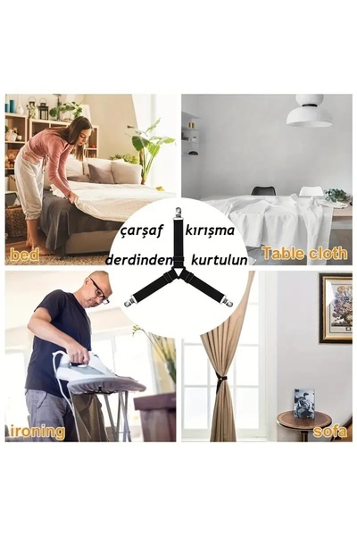 lovegame Yatak Çarşafı Tutucusu Ayarlanabilir 4 adet