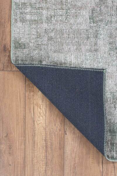 ARTLOOP Dorian Eskitme Desenli Dokuma Taban Dekoratif Yeşil Halı AL 204