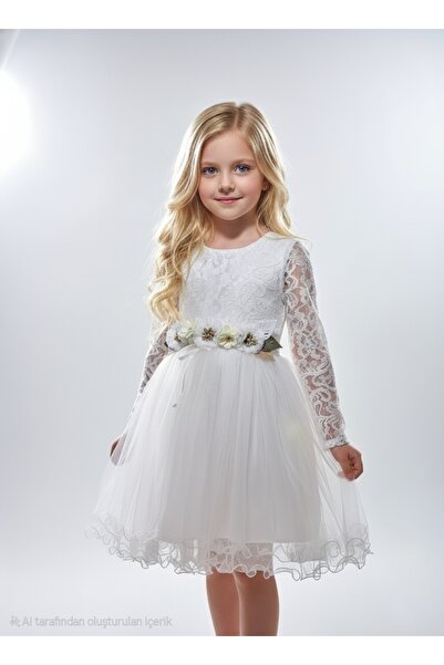 Şenkız Момиче, тюл, дантела, празнична рокля за рожден ден на принцеса с дълъг ръкав