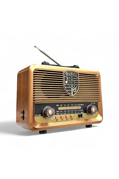 ROYALTREND Eskitme Panelli Nostaljik Radyo,bluetooth Özellikli Nostalji Radyo